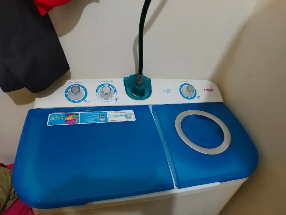 Mesin cuci sanken 7-8 kg 2 tabung