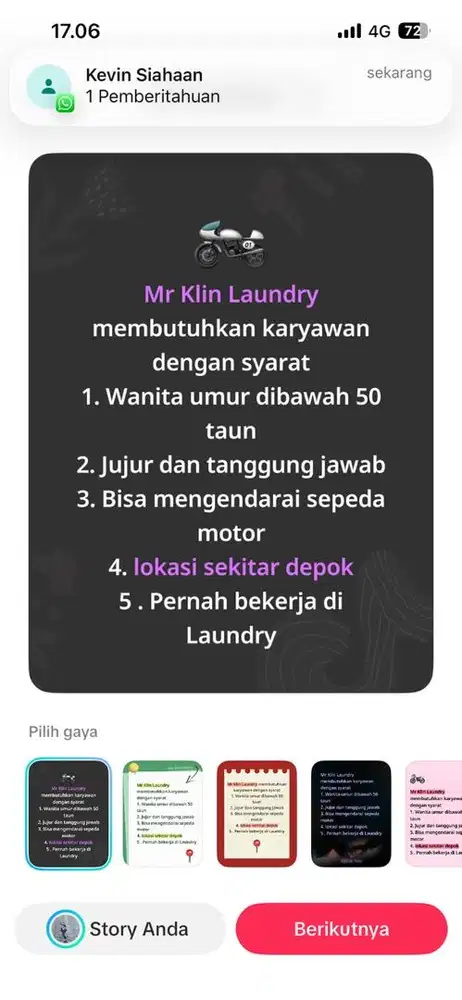 Lowongan kerja Laundry