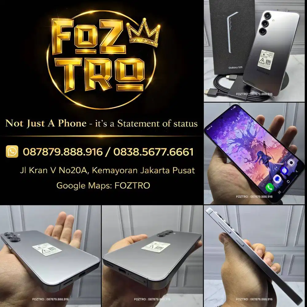 Samsung Galaxy S25 12/256GB Silver Like New Fullset Resmi No Minus