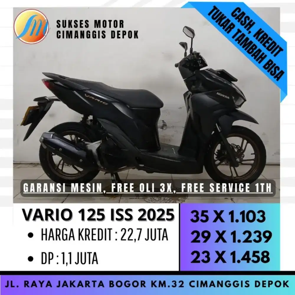 HONDA VARIO 125 CBS ISS 2025 KREDIT CICILAN RINGAN [SUKSES MOTOR]