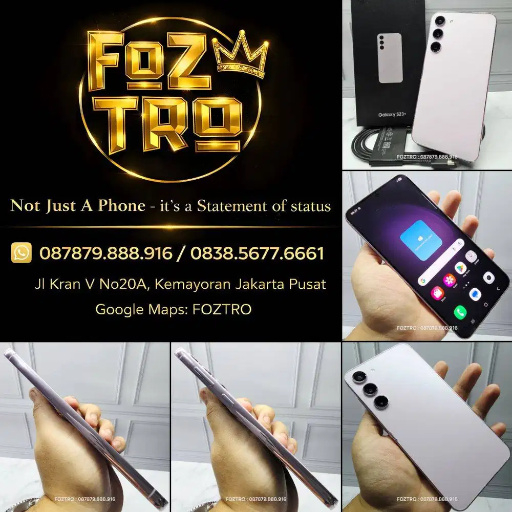 Samsung Galaxy S23 Plus 8/256GB Lavender Fullset Mulus Resmi No Minus