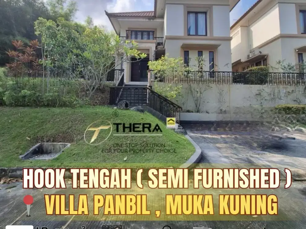 Dijual Rumah 2 lantai semi furnished hook Tengah di villa panbil