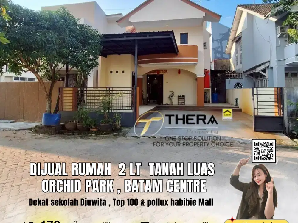 Dijual murah rumah besar tanah luas di orchid park batam centre