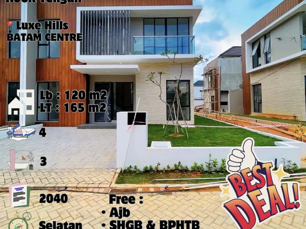 Dijual Rumah Siap Huni hook tengah di Luxe hills CitraLand Megah