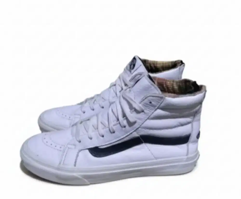 Sepatu Vans Sk-8 Hi white size 37 original