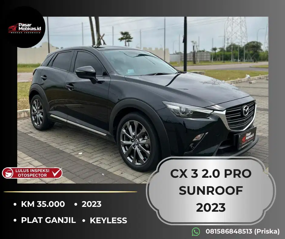MAZDA CX-3 2.0 PRO SUNROOF 2023 GANJIL AT MATIC