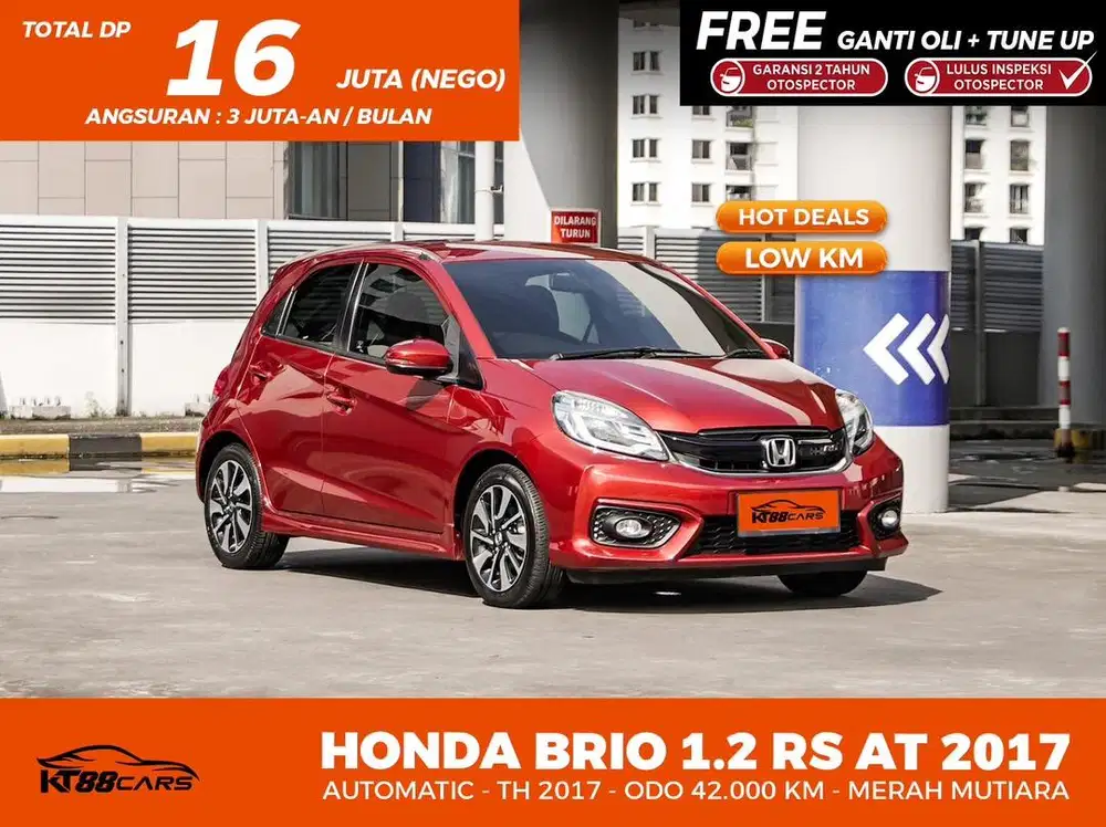 Low Odo 42rb Km Bergaransi HONDA BRIO RS 1.2 AT 2017
