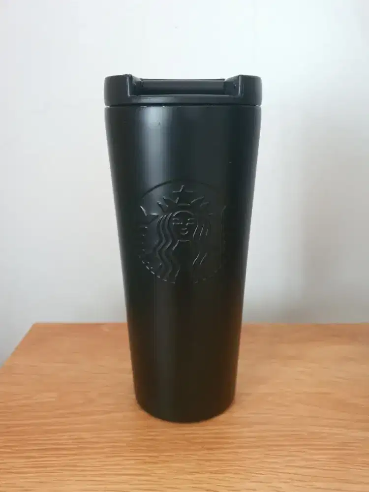 Starbucks Etched Black Stainless Steel Tumbler (16oz/473mL)