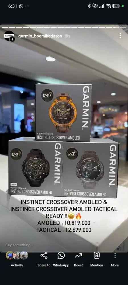 Garmin instinct crossover