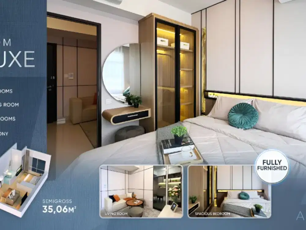 Deluxe 1BR Klaska Residence – Hunian Stylish dengan Akses Mudah ke Pusat Kota Surabaya