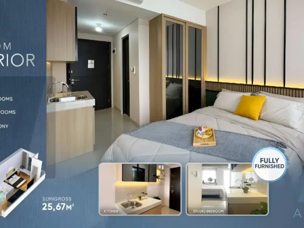 Apartemen 1BR Klaska Residence Superior Siap Huni! - Surabaya Pusat