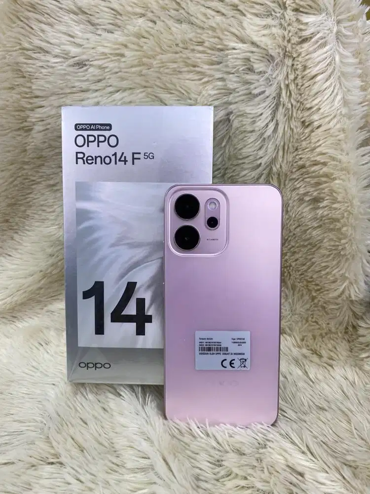 Oppo Reno 14F 5G ram 8/256 Pink Fullset original#3Gcom