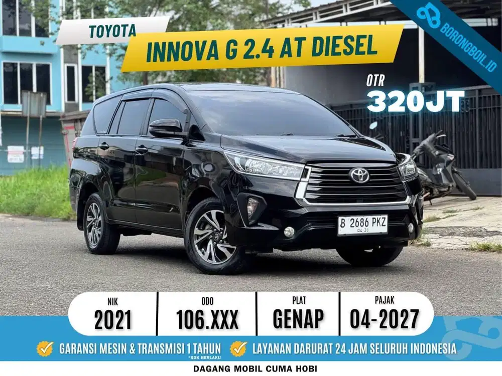 KIJANG INNOVA G 2.4 DIESEL AT 2021 HITAM TERMURAH