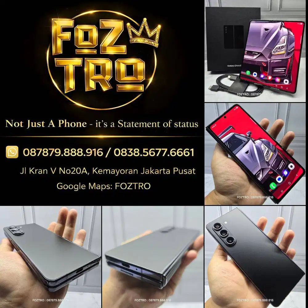 Samsung Galaxy Z Fold 5 12/256GB Black Fullset Resmi No Minus
