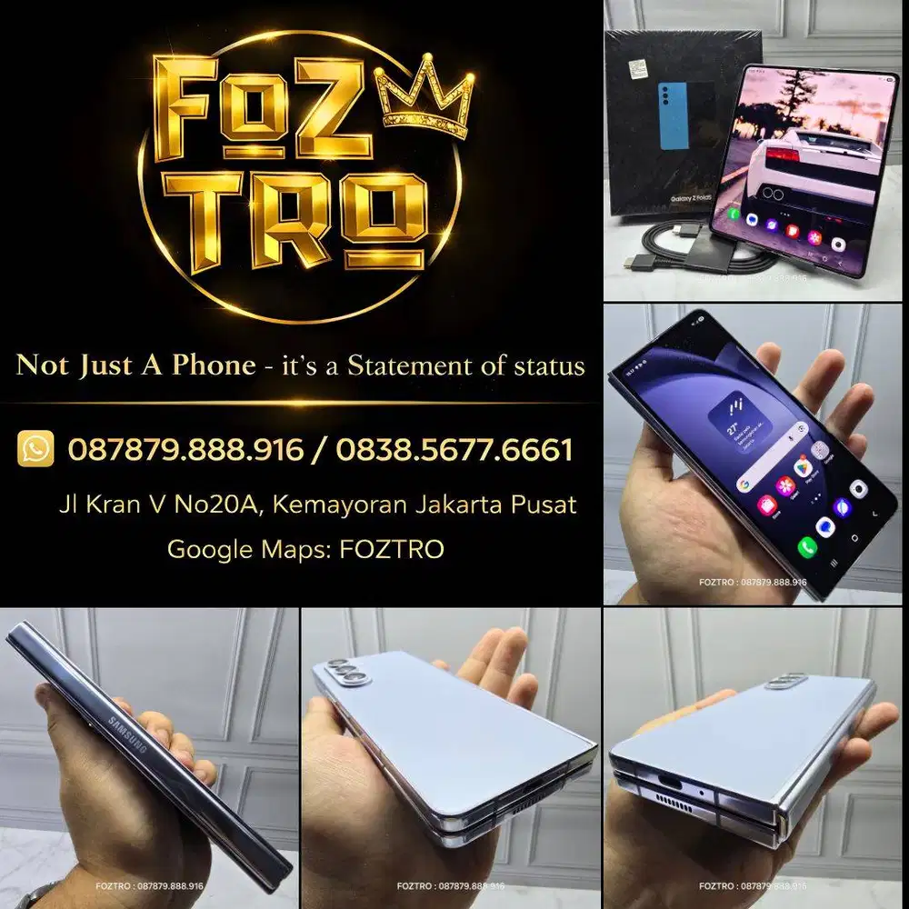 Samsung Galaxy Z Fold 5 12/256GB Blue Fullset Resmi No Minus