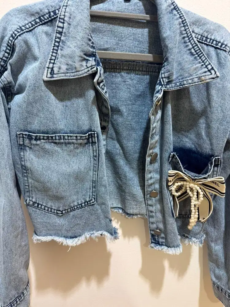 Jacket denim baru 1x pemakaian