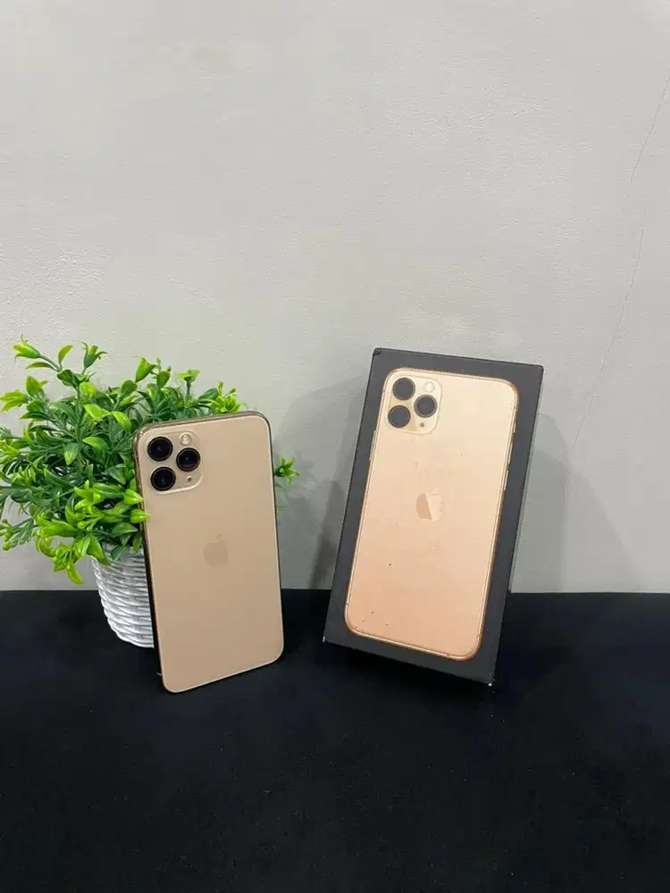 IPhone 11 Pro 256GB Gold mulus Fullset BH 84% Sinyal Permanent