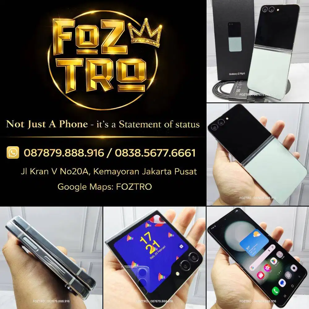 Samsung Galaxy Z Flip 5 8/256GB Like New Fullset Resmi SEIN No Minus