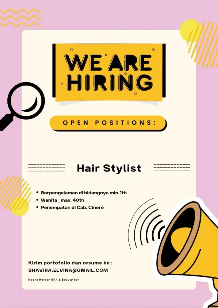 DI BUTUHKAN HAIR STYLIST