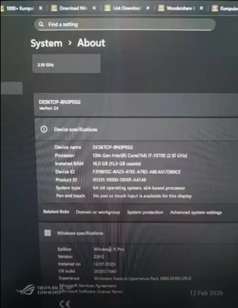 ACER AIO VERITON Z4 I7 13700