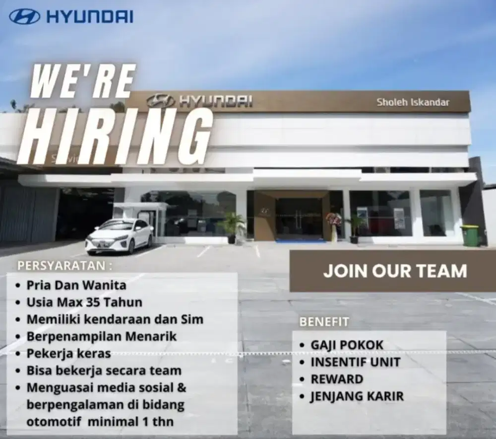 Loker Sales Mobil Hyundai Bogor