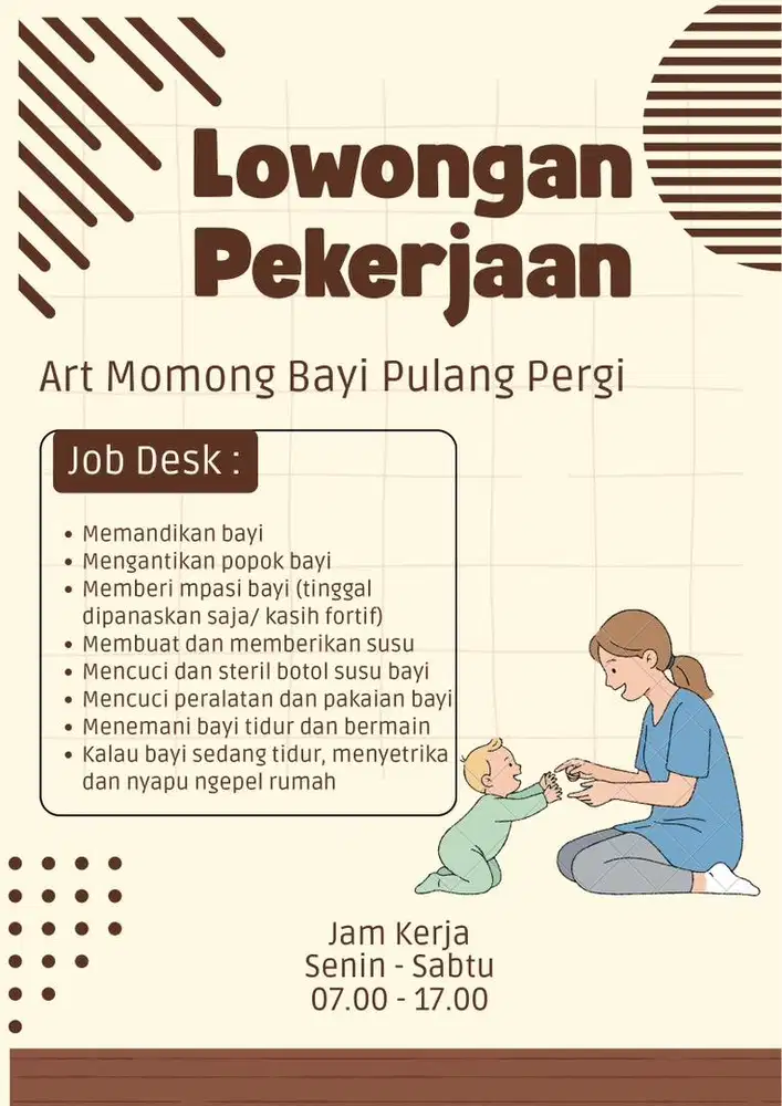 Dicari ART Momong Bayi