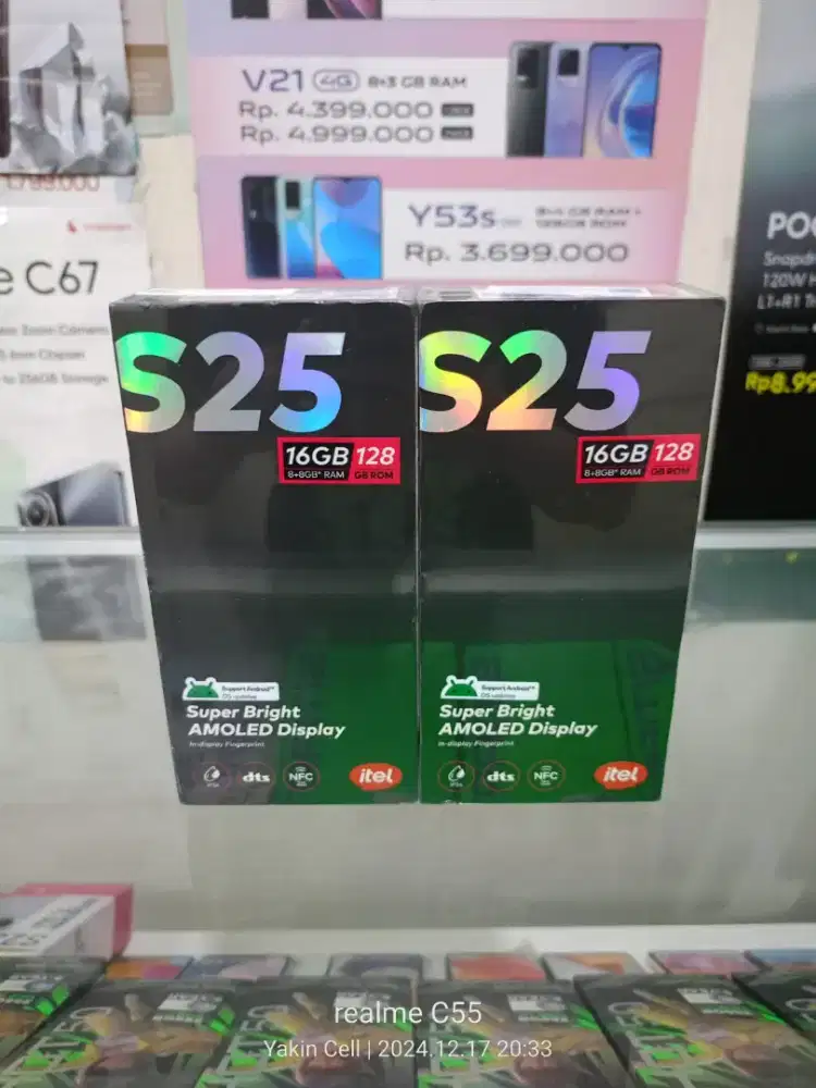 Itel S25 8+8/128 GB NFC IP54 AMOLED Display In-display Fingerprint