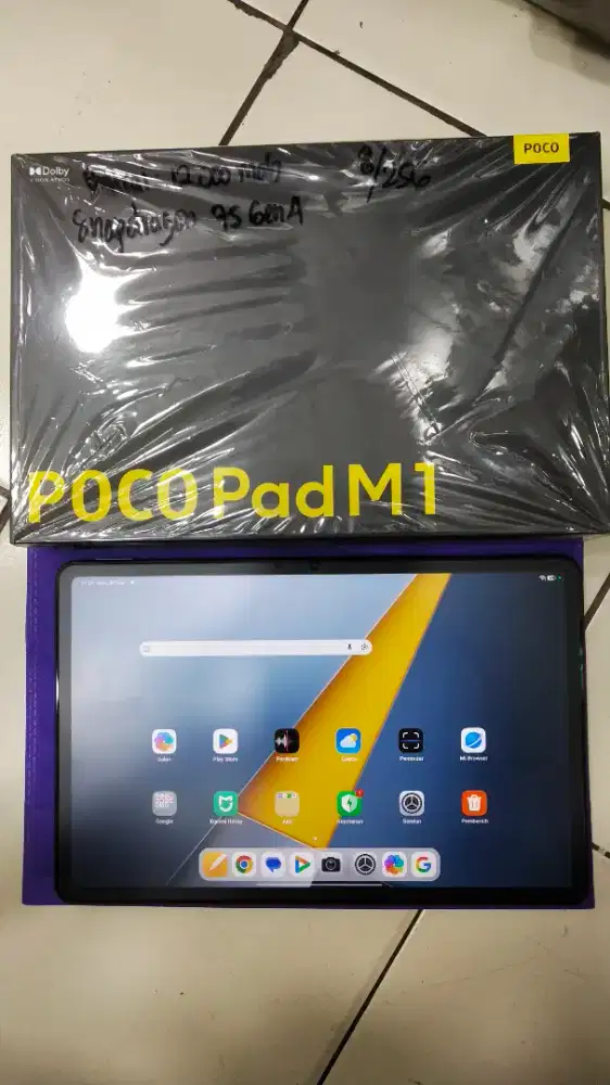 Second Poco tab M1 ram 8/256 perlengkapan fullset