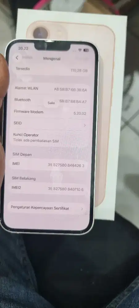 Iphone 13 128 pink all op bh 95