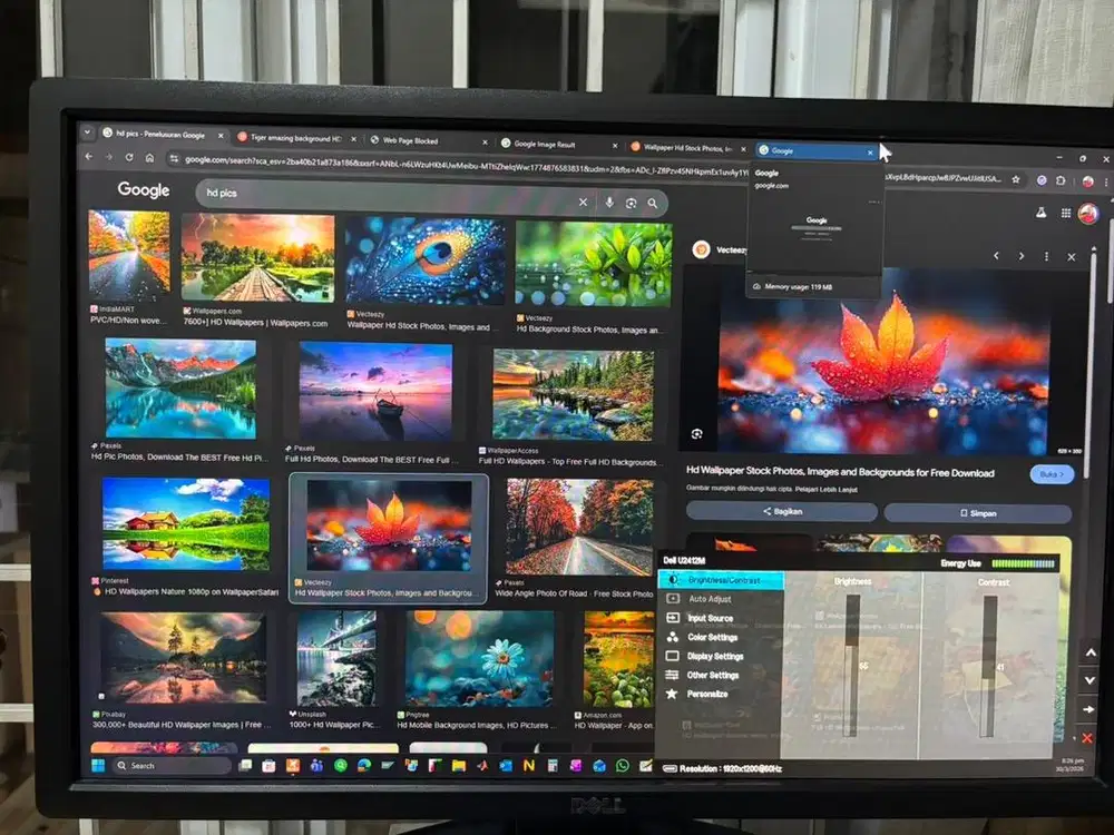 Jual monitor U2414H bekas