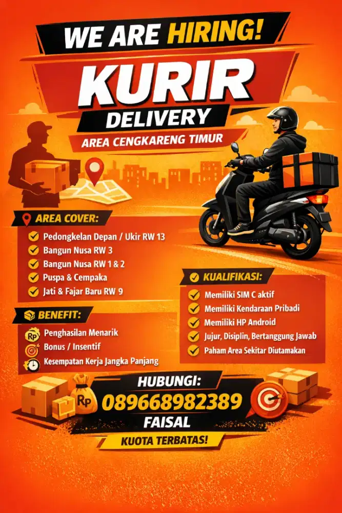 NEED URGENT
KURIR SPX EXPRESS 
(DAFTAR LANGSUNG KERJA)