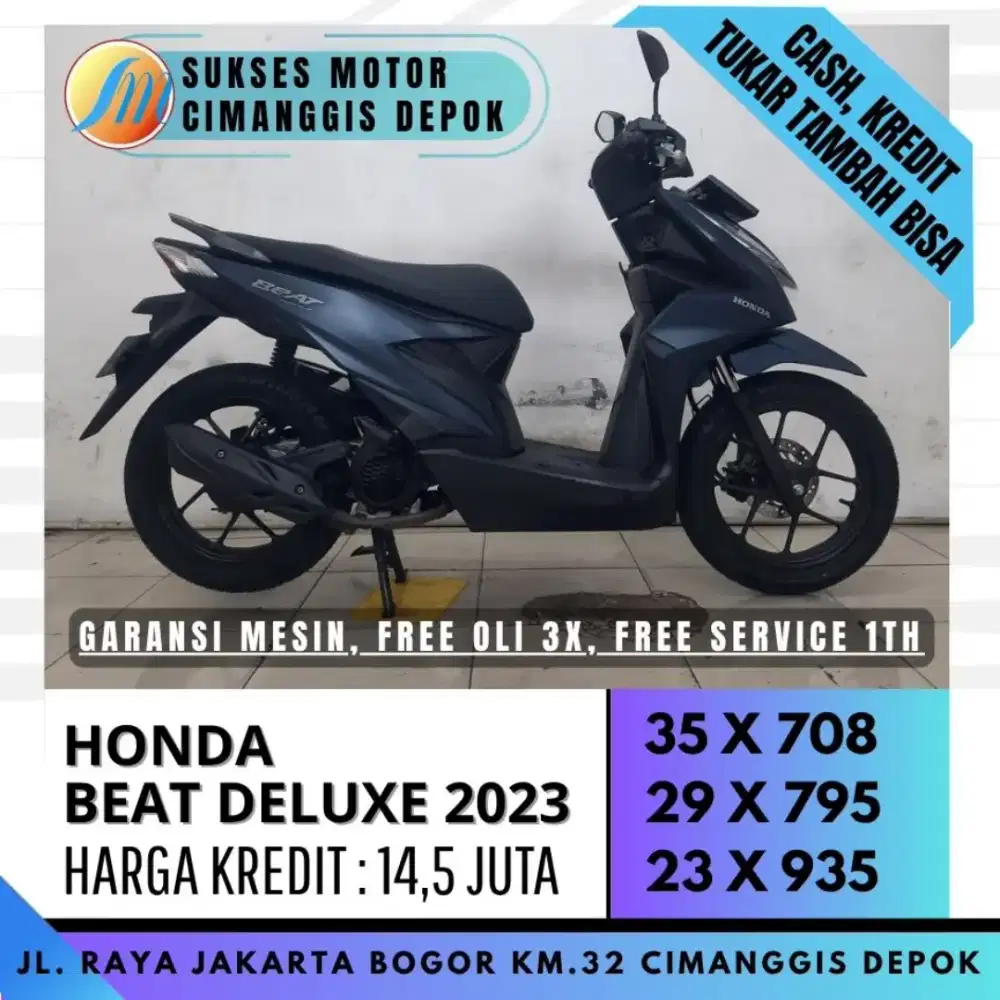 BEAT DELUXE 2023 CASH KREDIT DP 500 BERGARANSI [SUKSES MOTOR]