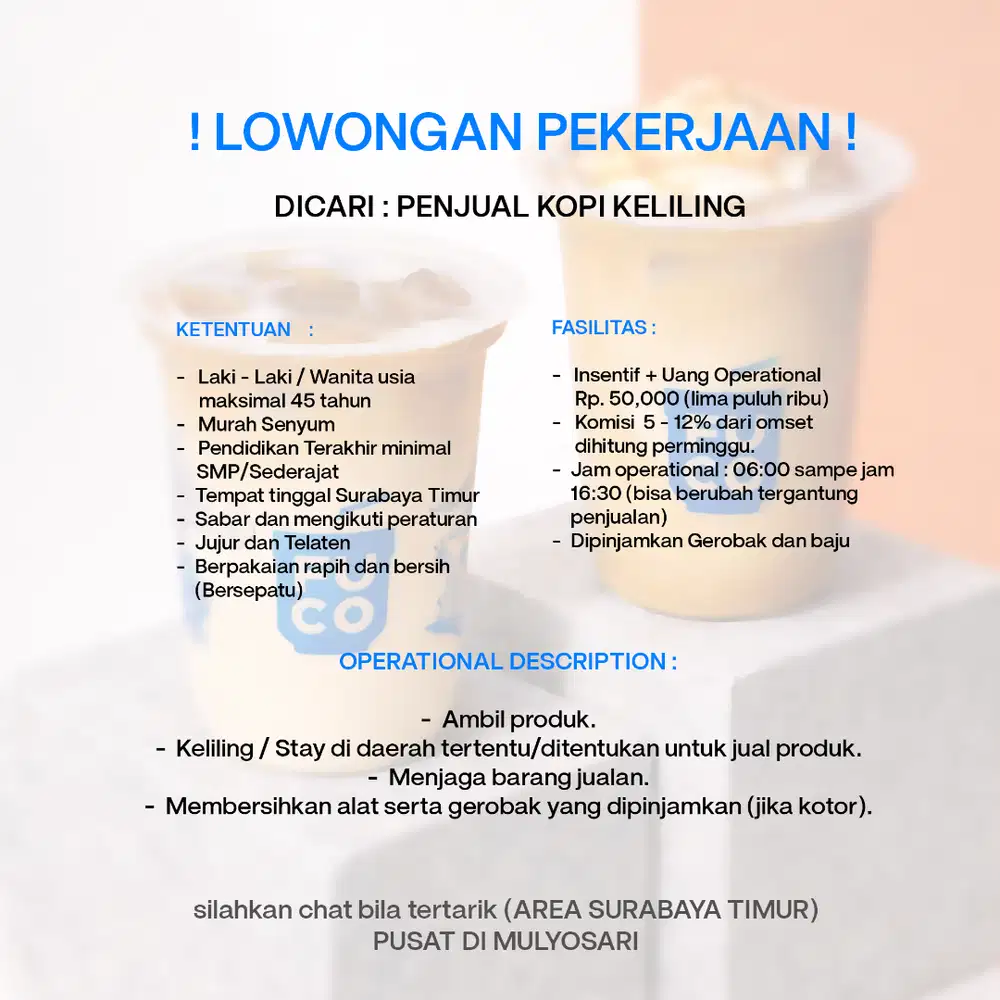 LOWONGAN MITRA KOPI KELILING