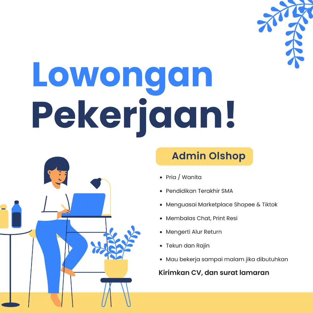 LOWONGAN KERJA ADMIN ONLINESHOP