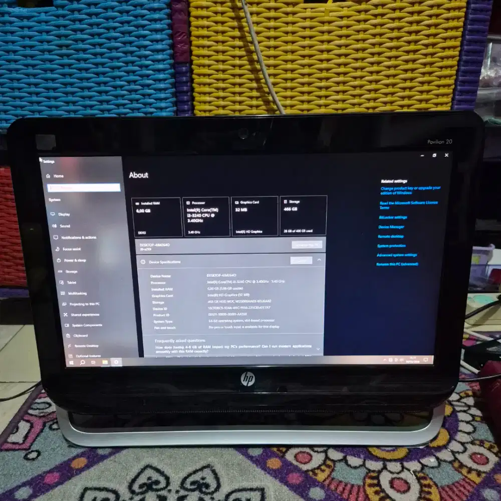 Dekstop All In One HP Omni 20