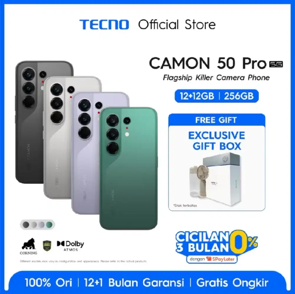Tecno camon 50 pro baru dan segel
