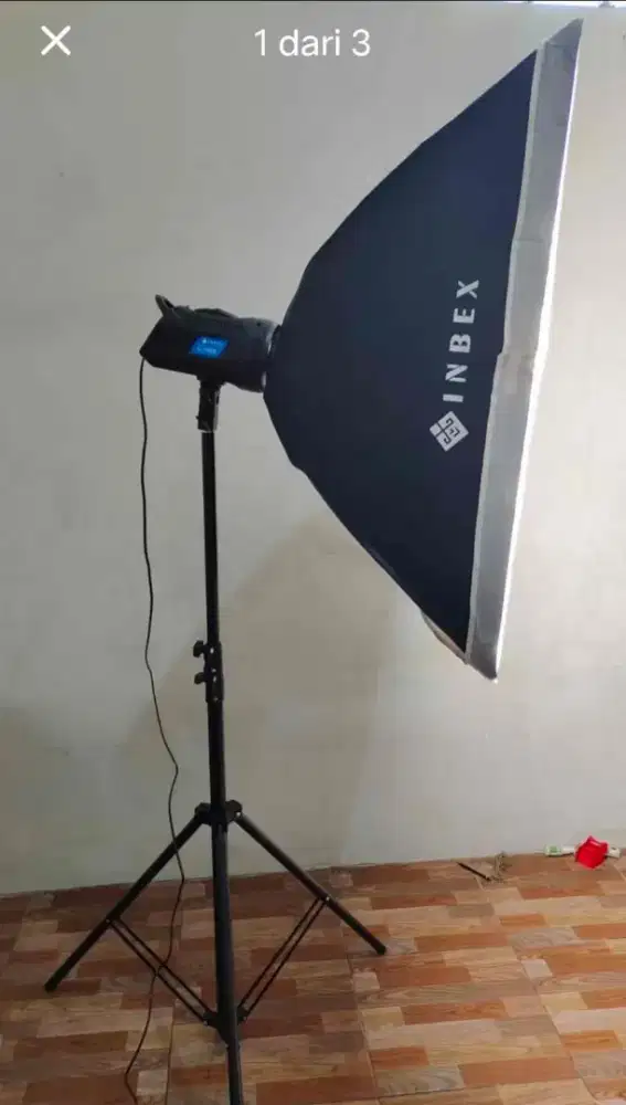 Jual sepasang lampu studio merk inbex il 100s