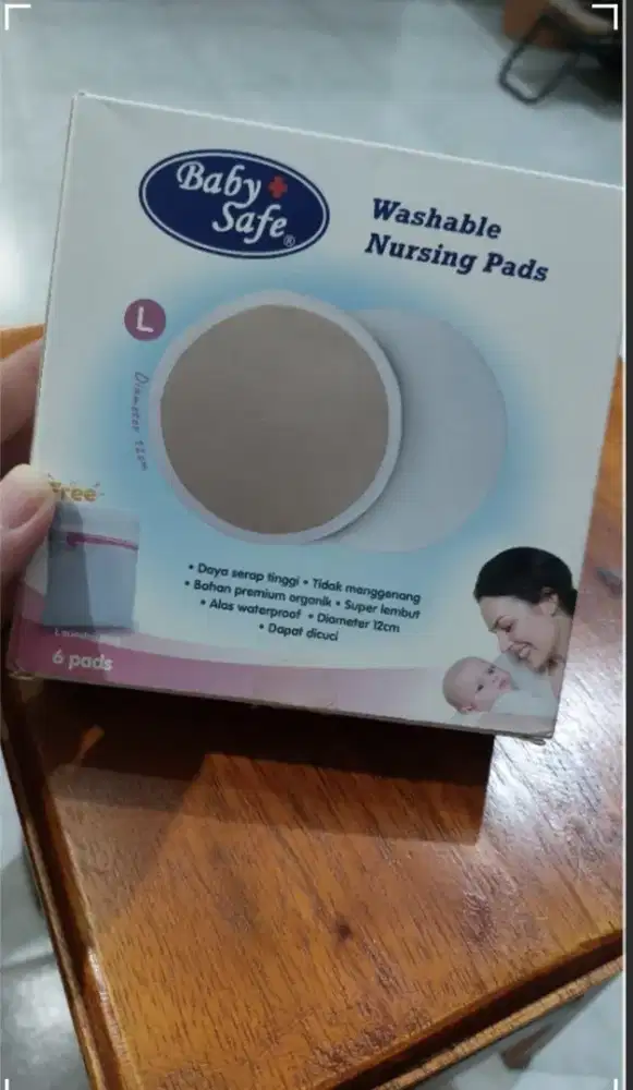 Baby Safe Washable Nursing Pads - isi 6 pads