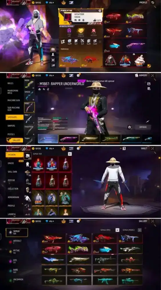 Jual akun ff aman dan terpercaya