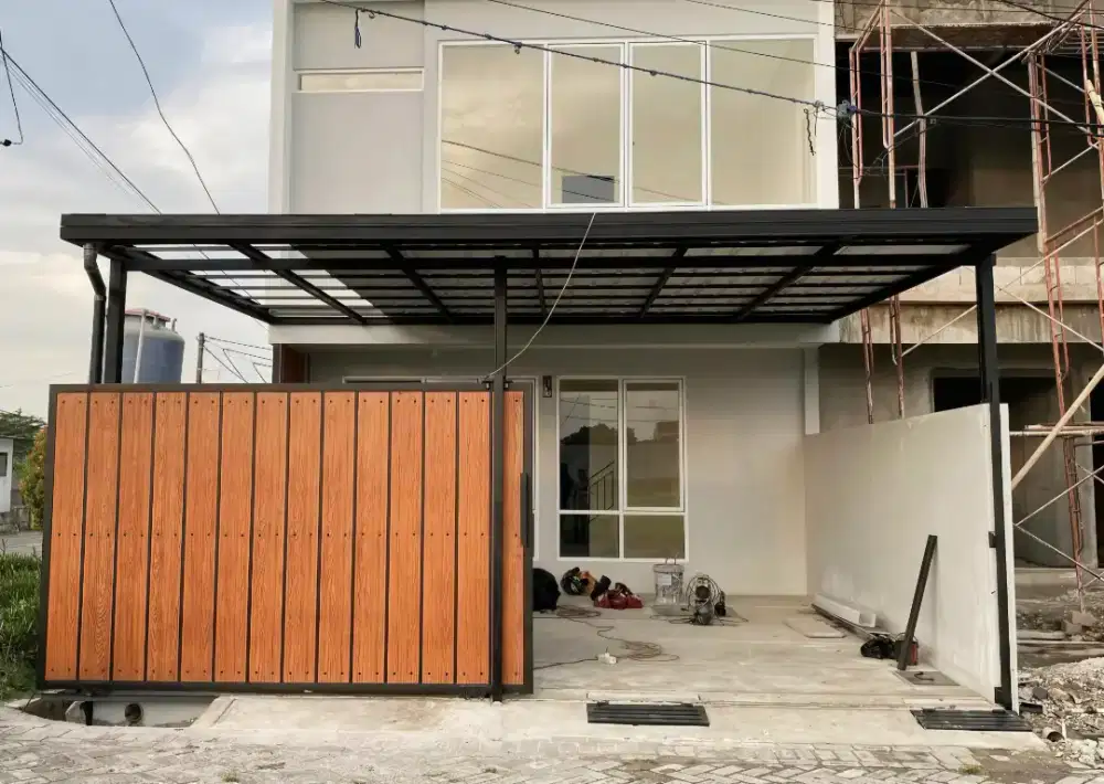 Ganti atap kanopi dan rumah