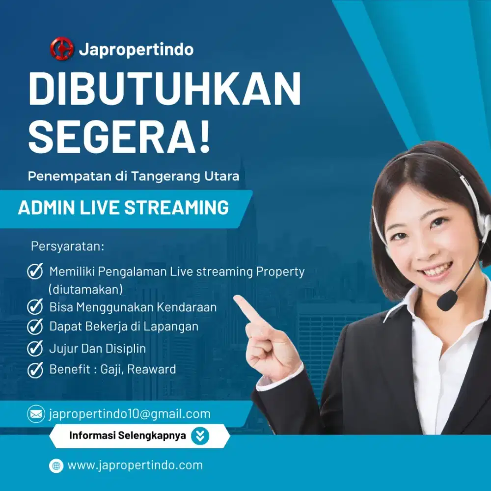 Dibutuhkan host live streaming property