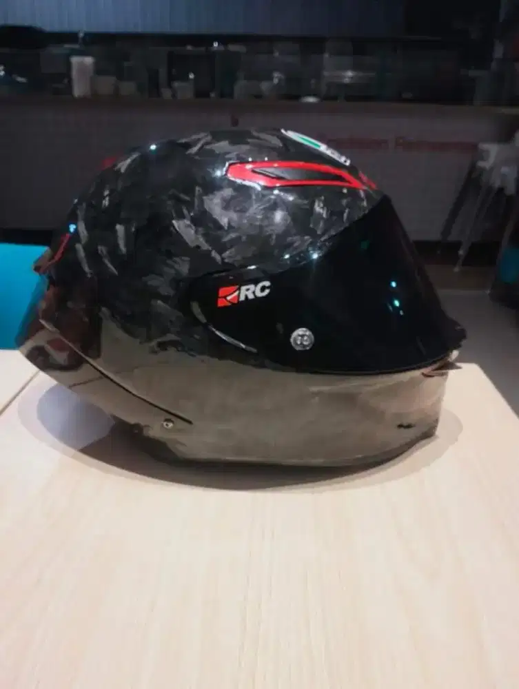 Helm agv FRP skining carbon forged