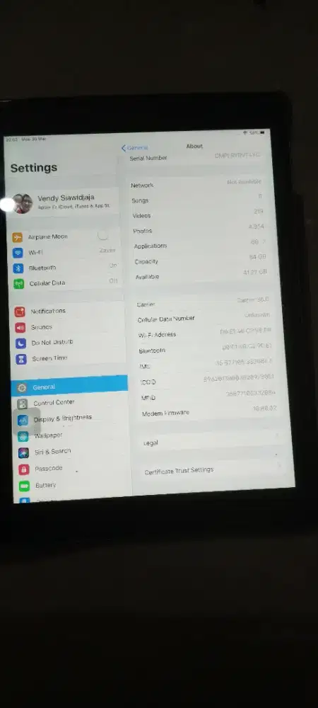 Ipad 2 64GB wifi & celluler sim