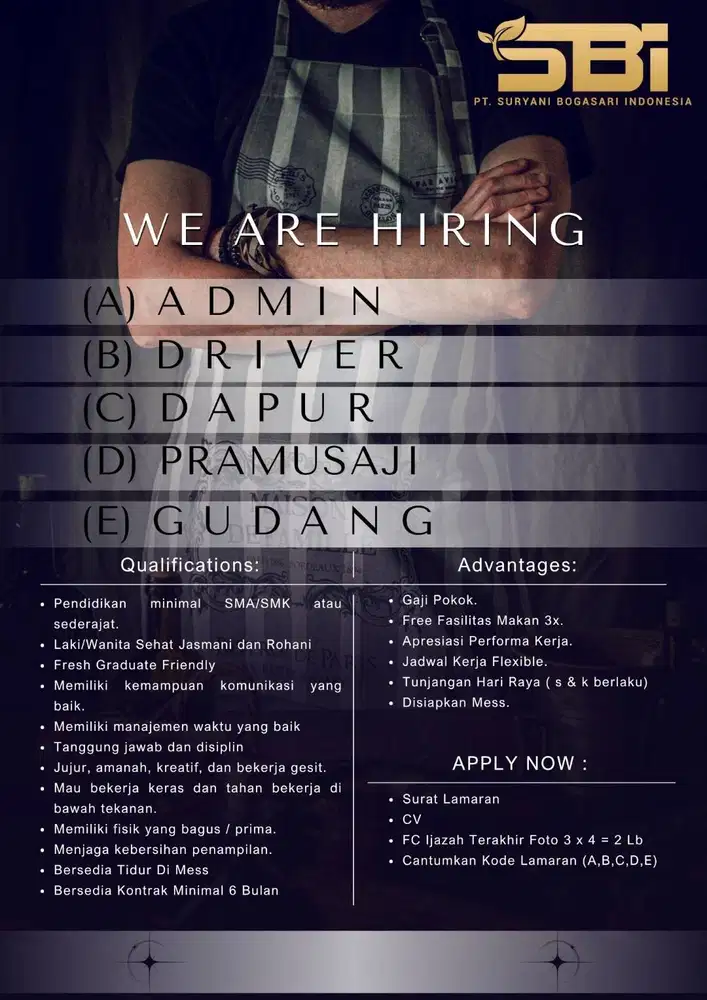 DIBUTUHKAN SEGERA & WALK-IN INTERVIEW