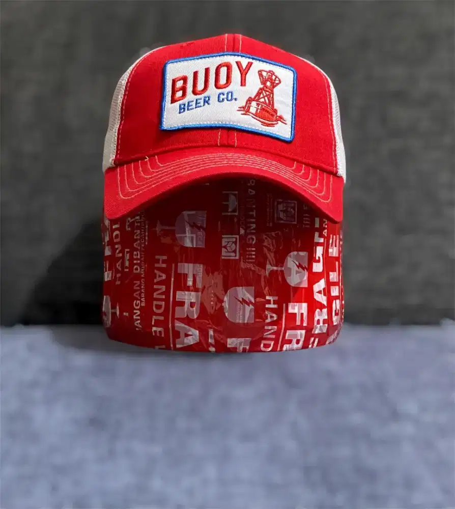 TOPI TRUCKER JARING PATCH BESAR LOGO BEER SECOND