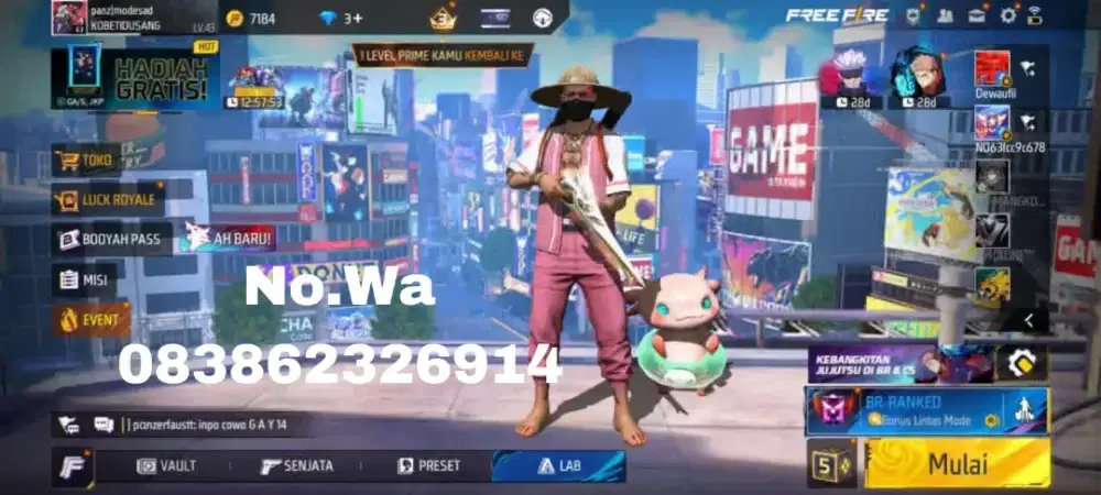 Jual beli akun ff spek GG dijamin Aman dan terpercaya