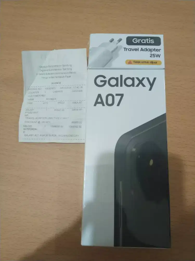JUAL (BU) SAMSUNG A07,RAM 4/64, BARU BELI 1 HARI