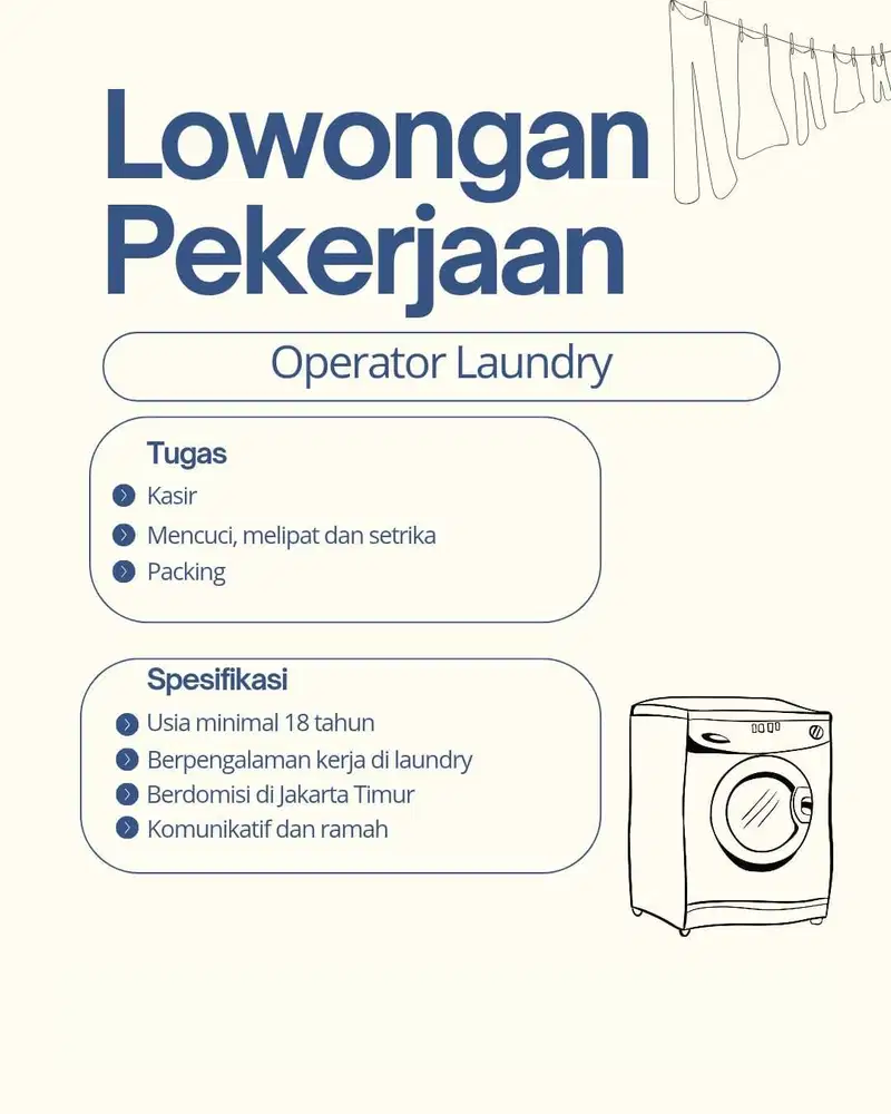 LOKER Operator Laundry
