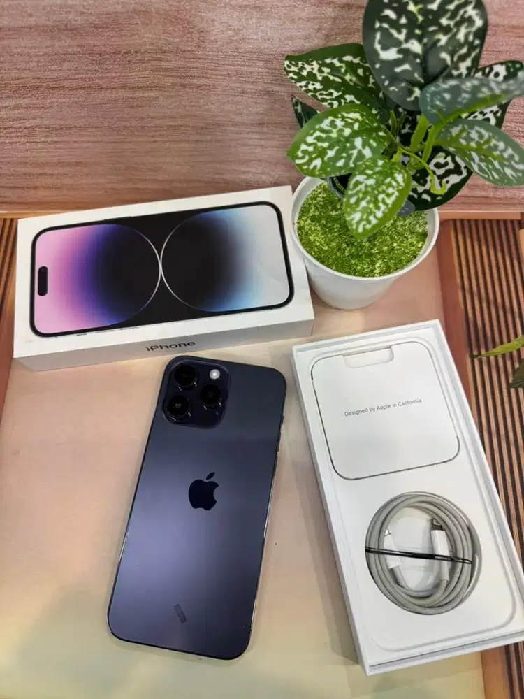 iPhone 14 Pro Max 128GB Purple Ex iBox BH 91% lengkap