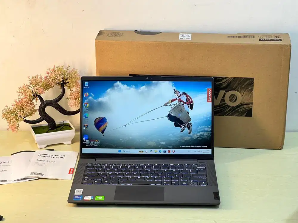 Lenovo Ideapad 5 i7-1165G7 RAM 16 SSD 512 Nvidia MX450 Fullset Mulus